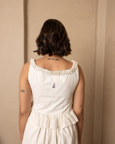 Zoe Top and Skirt Set (Beige)