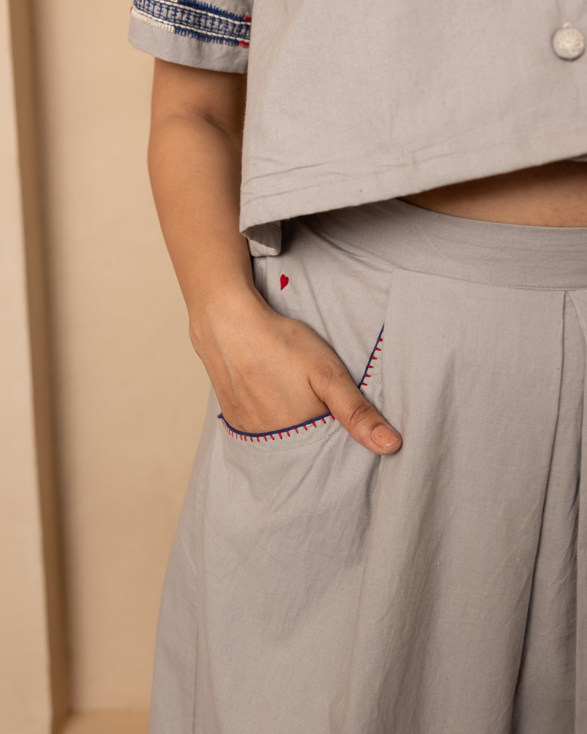 Harbor Top and Skirt Set (Grey)