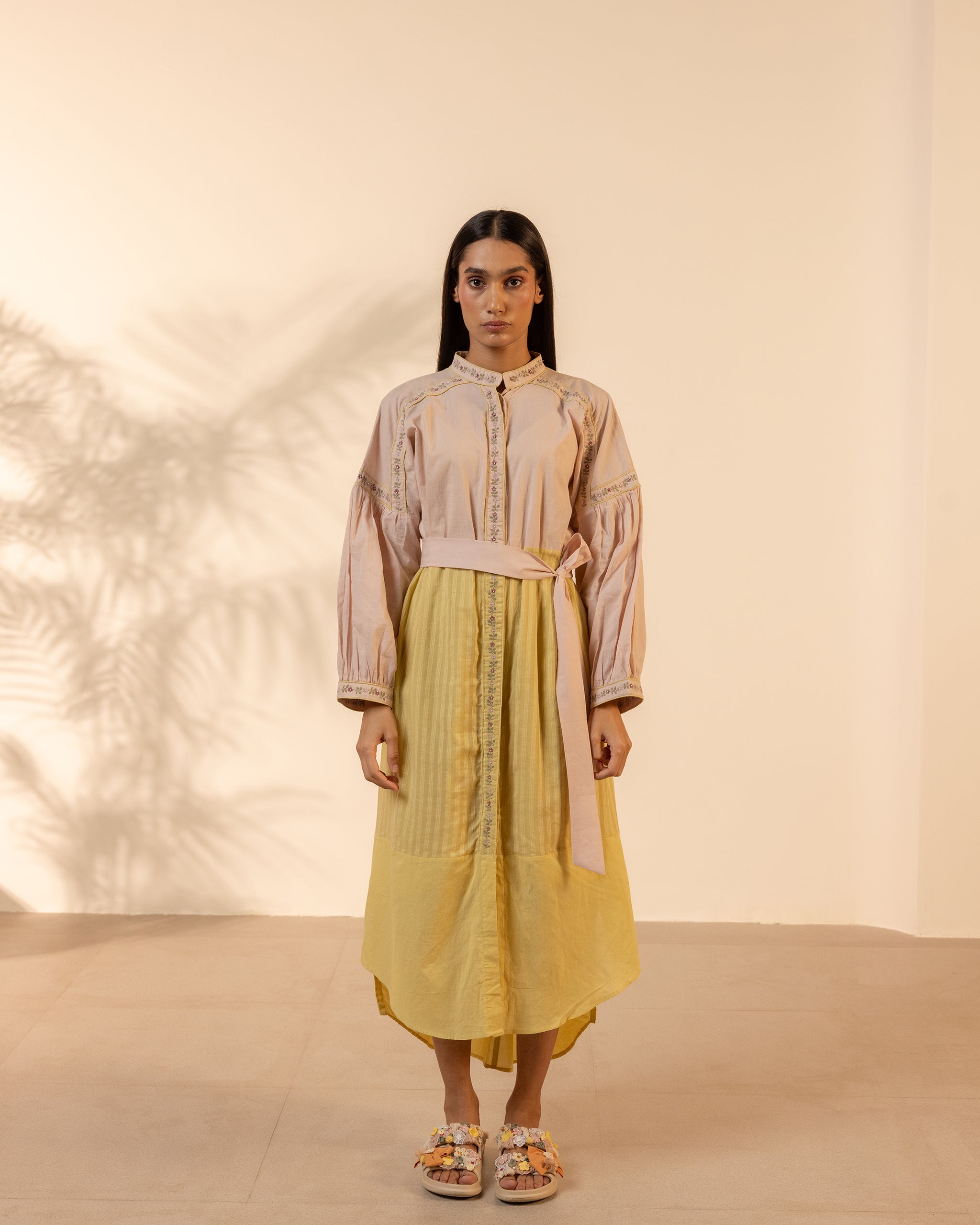 Citrus Glow Dress - Pink + Yellow