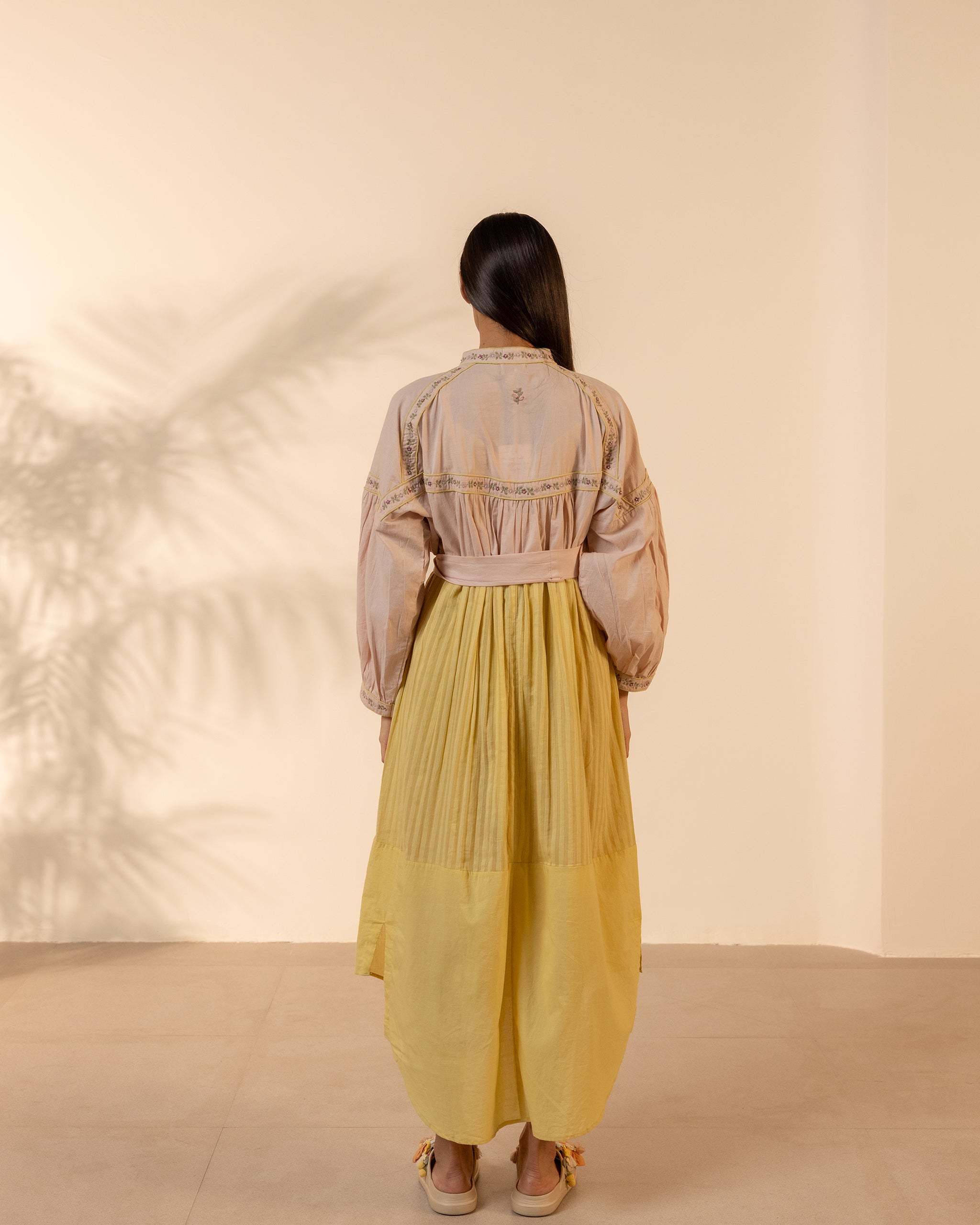 Citrus Glow Dress - Pink + Yellow