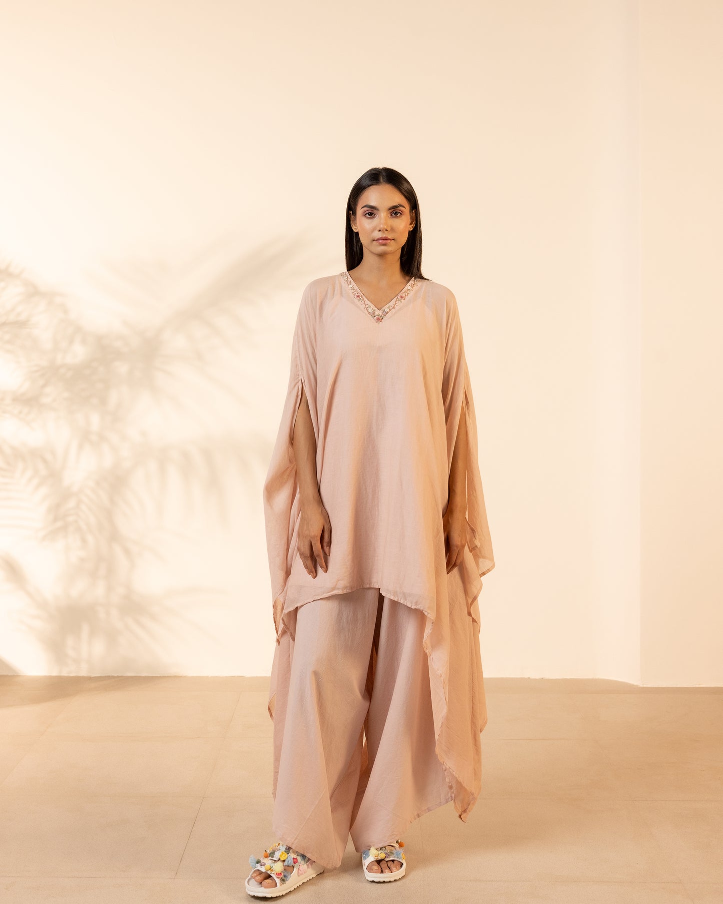 Lemon Drop Kaftan - Flamingo Pink