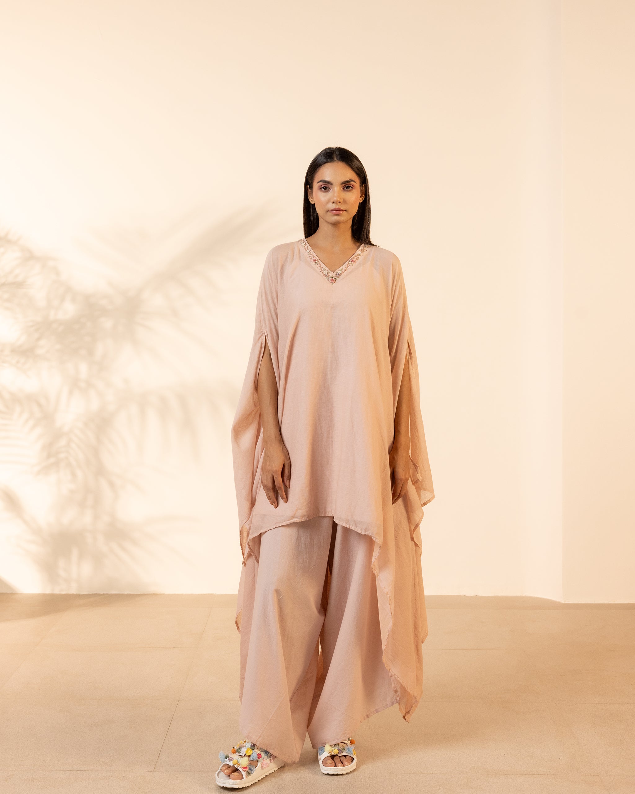 Lemon Drop Kaftan - Flamingo Pink