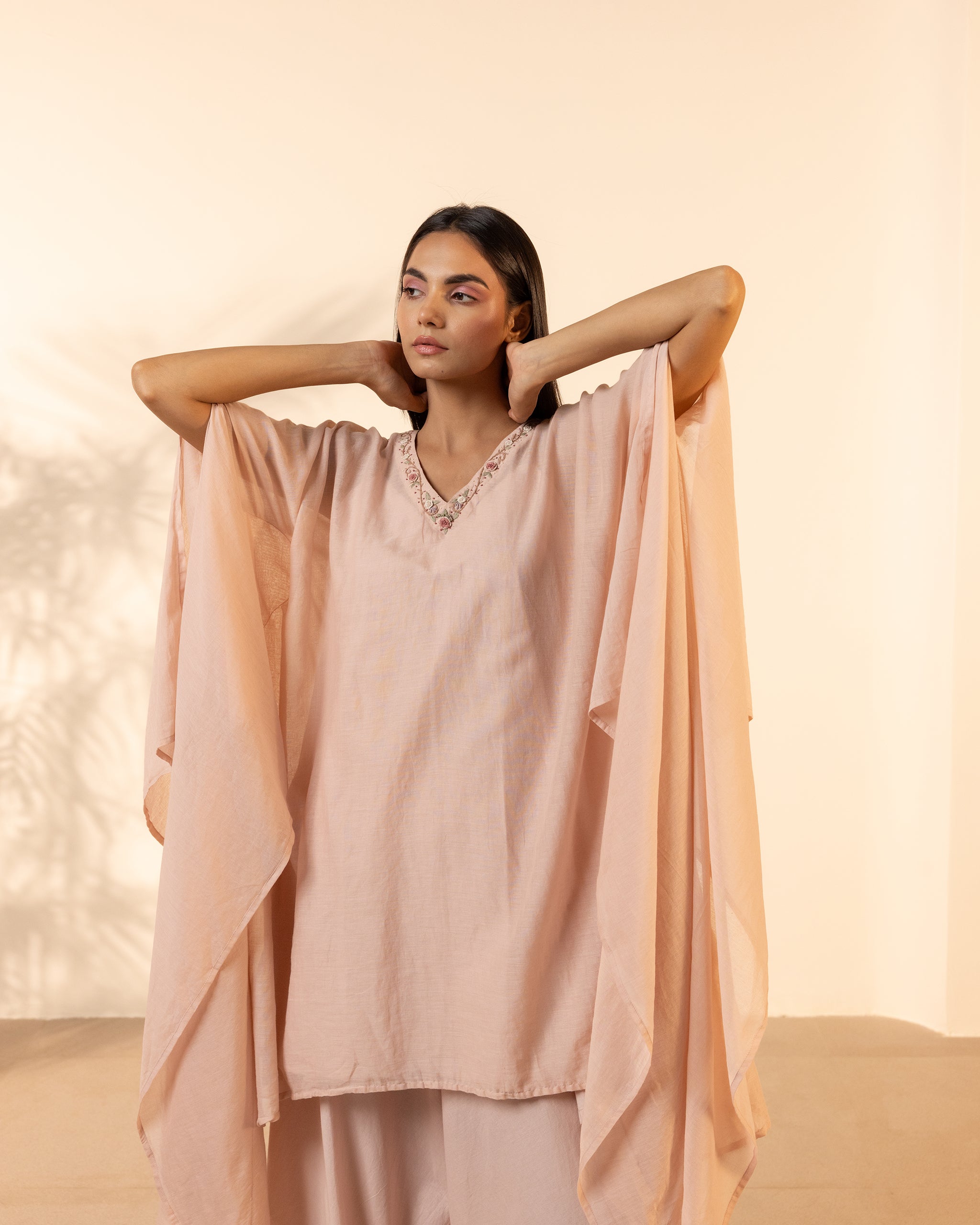 Lemon Drop Kaftan - Flamingo Pink