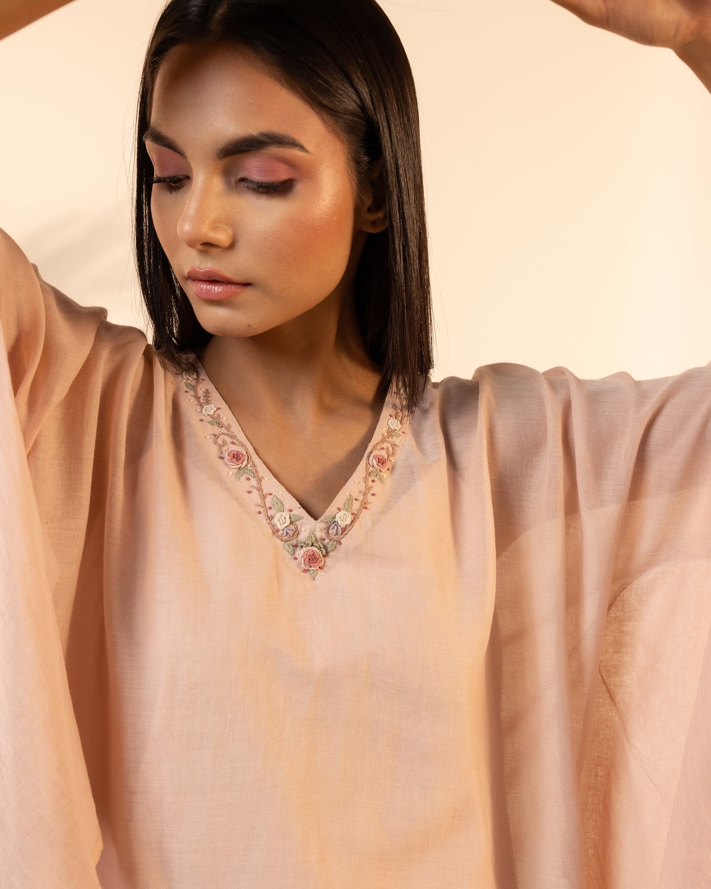 Lemon Drop Kaftan - Flamingo Pink