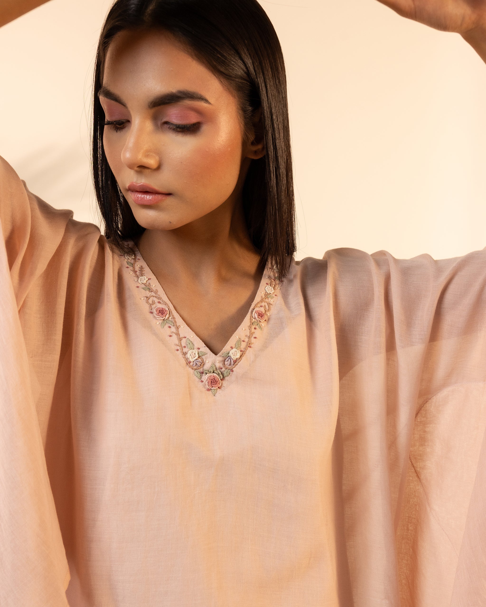 Lemon Drop Kaftan - Flamingo Pink