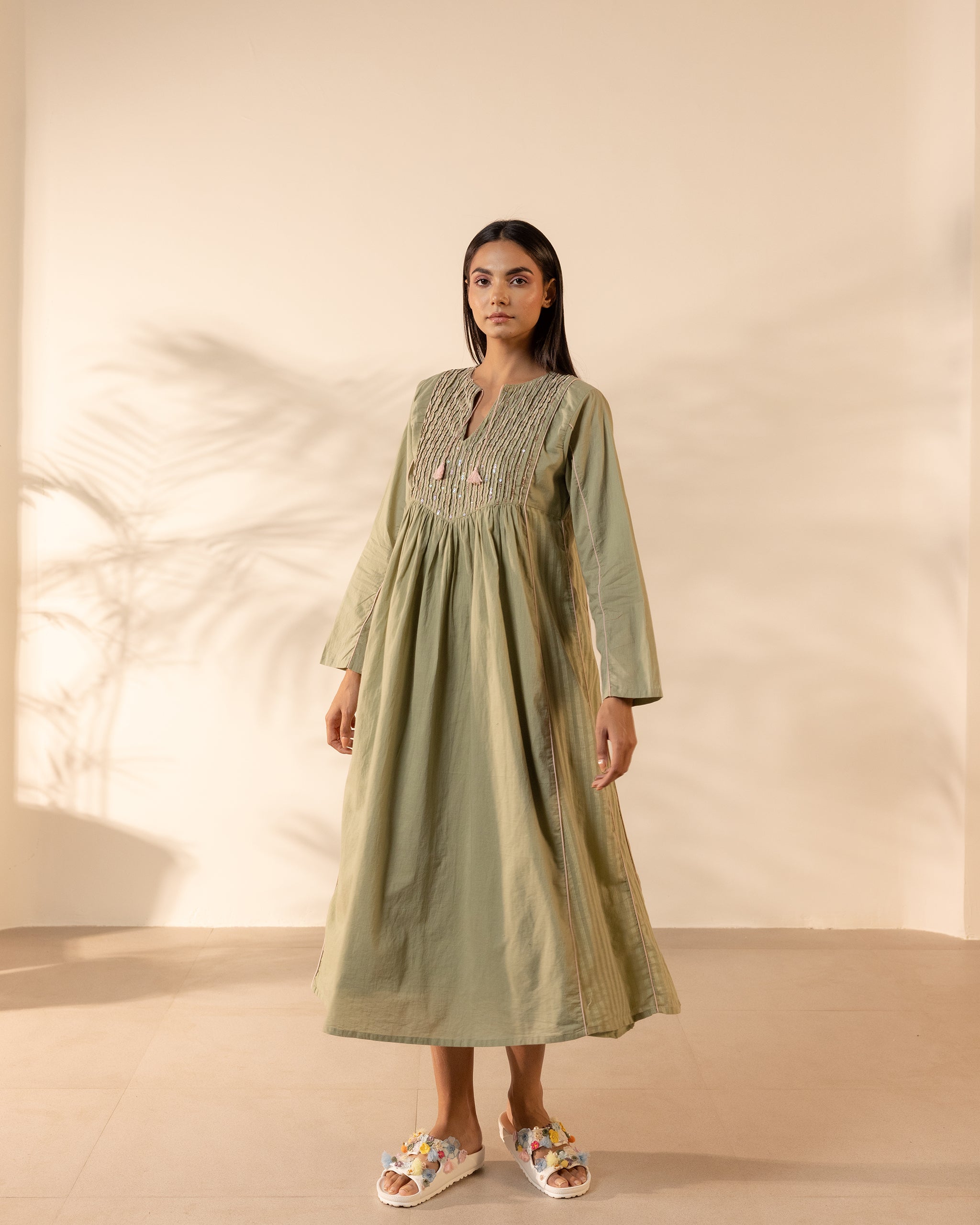 Sunpetal Dress - Pale Green