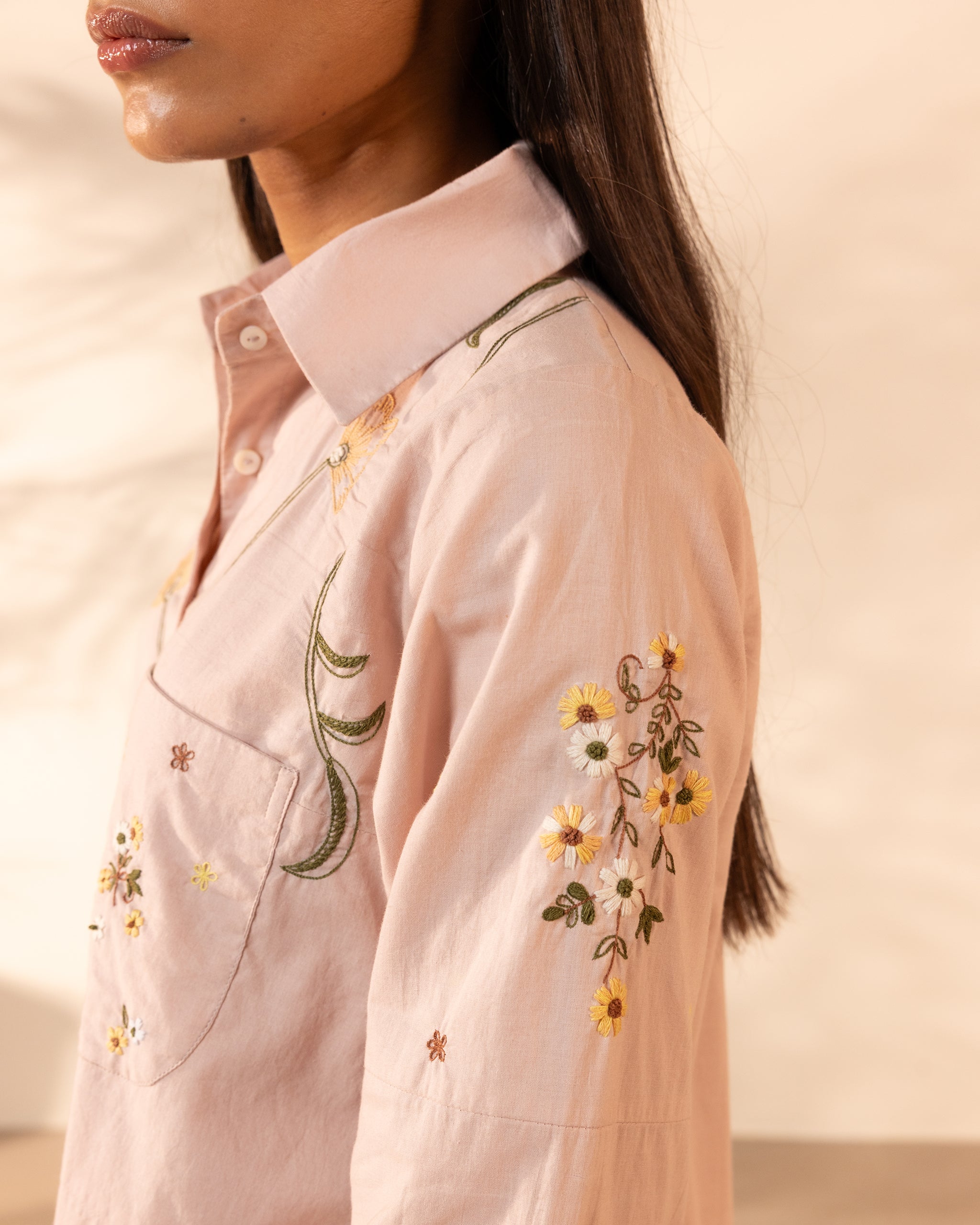 Apricot Shirt - Flamingo Pink