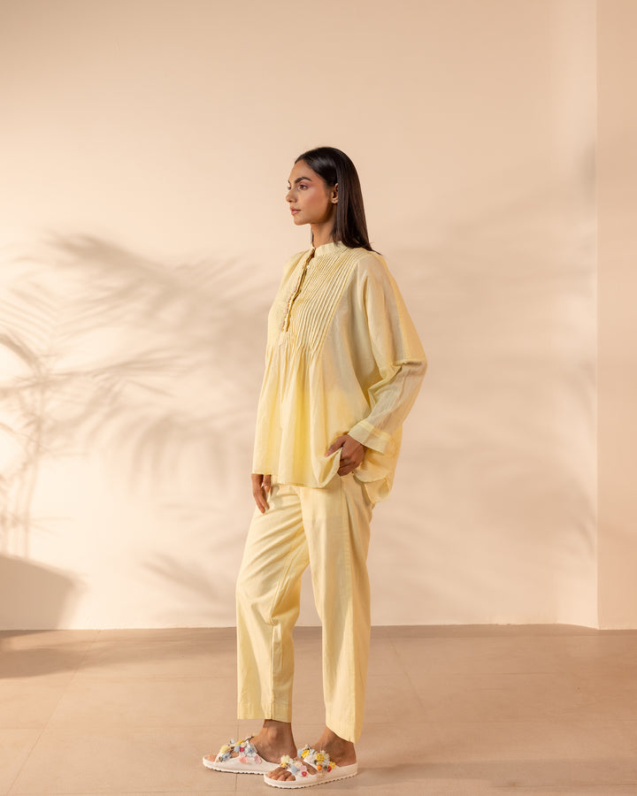 Drizzle Top - Lemon Yellow