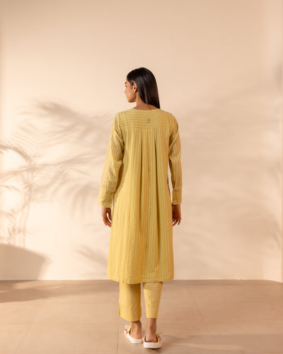 Honeydew Kurta - Yellow Ochre
