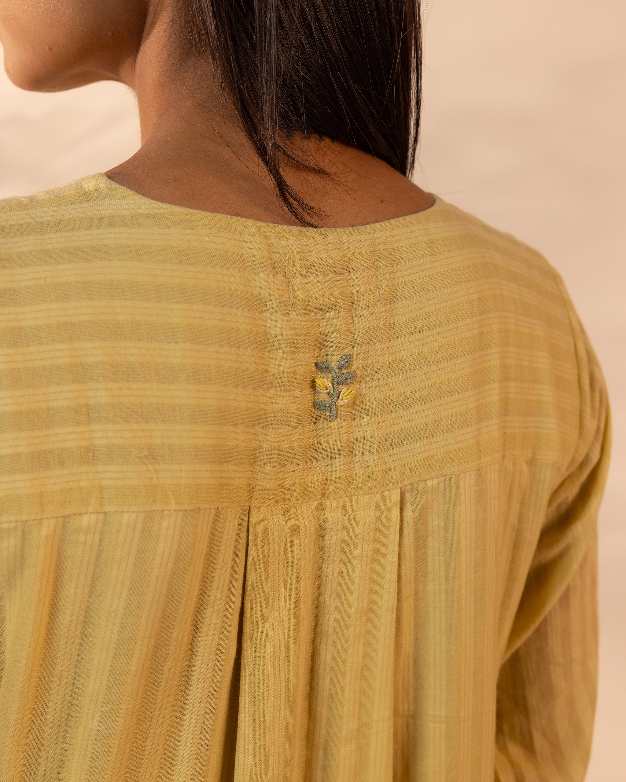 Honeydew Kurta - Yellow Ochre