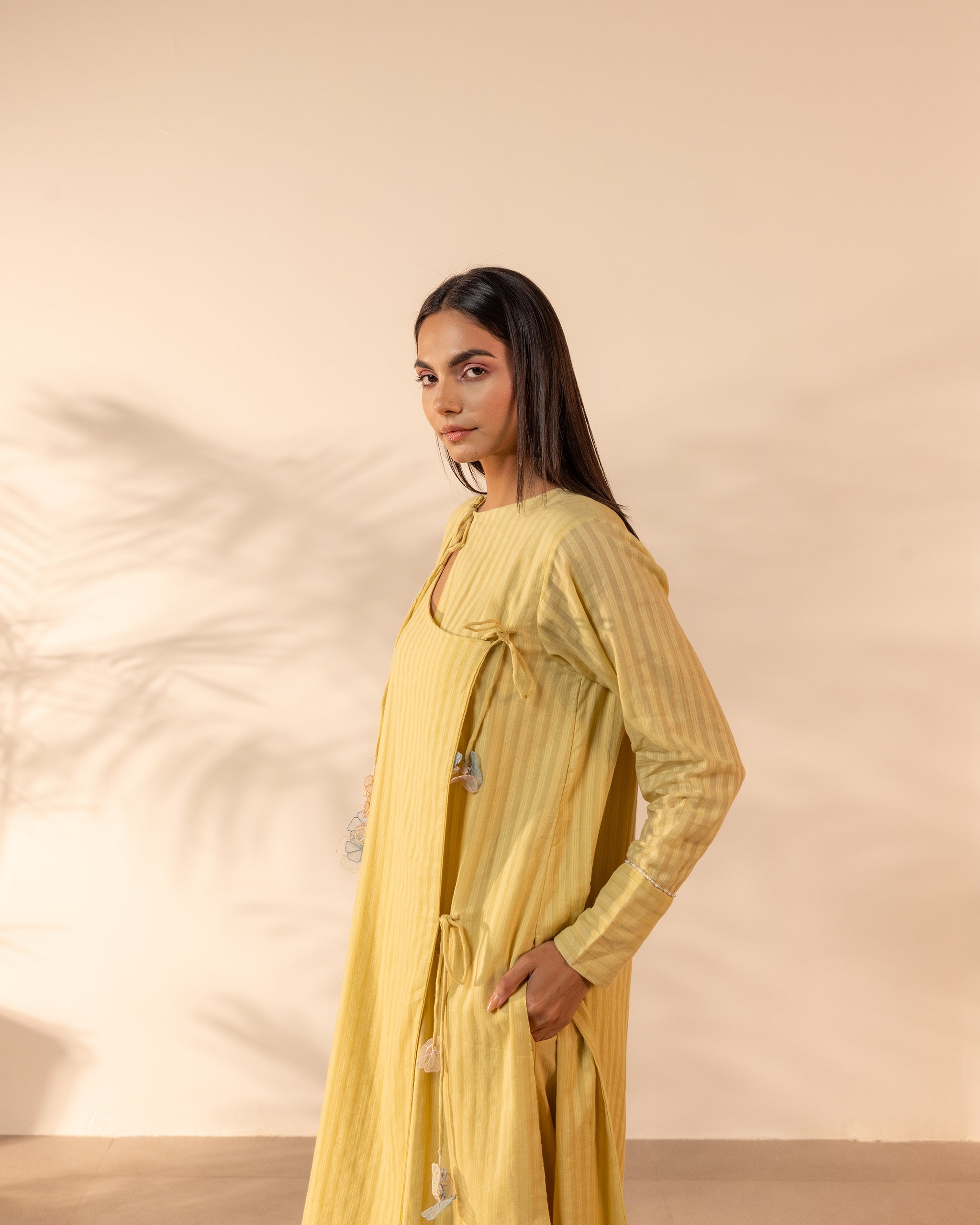 Honeydew Kurta - Yellow Ochre