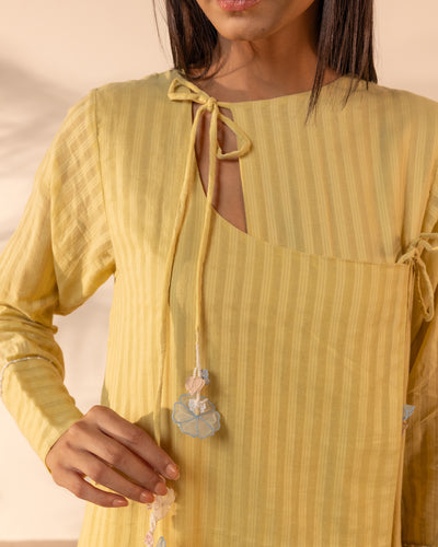 Honeydew Kurta - Yellow Ochre