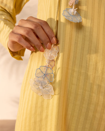 Honeydew Kurta - Yellow Ochre