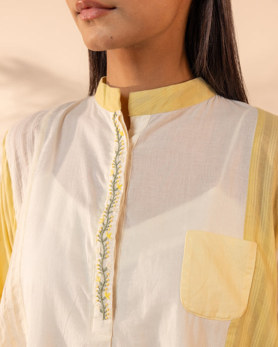 Blush Wind Dress - Yellow + Beige