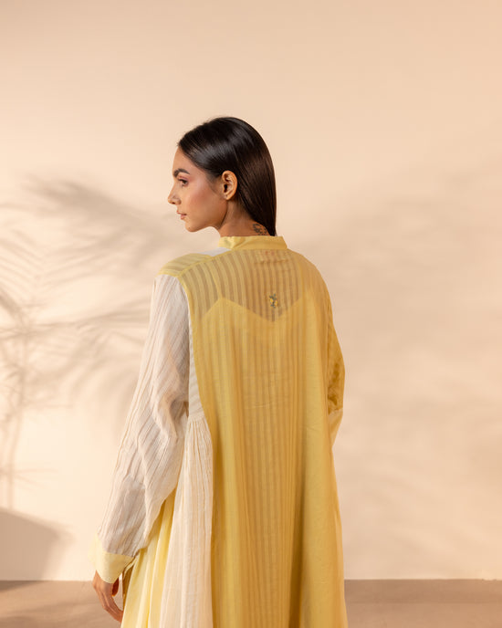 Blush Wind Dress - Yellow + Beige