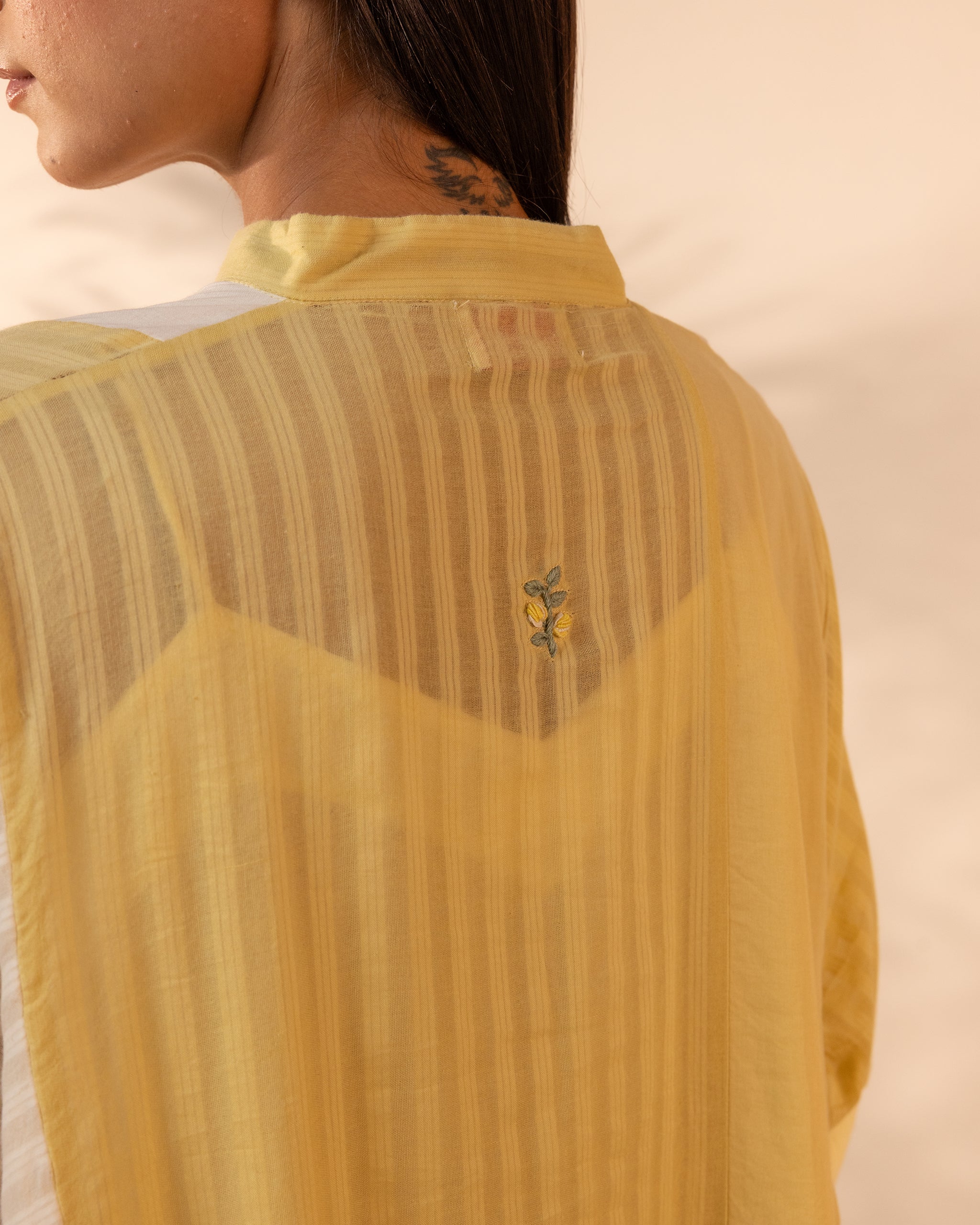 Blush Wind Dress - Yellow + Beige