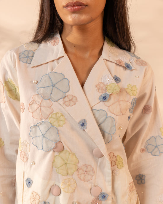 Lush Jacket - Beige + Flamingo Pink