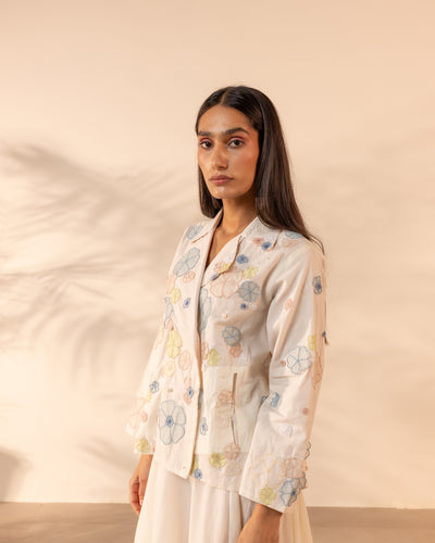 Lush Jacket - Beige + Flamingo Pink