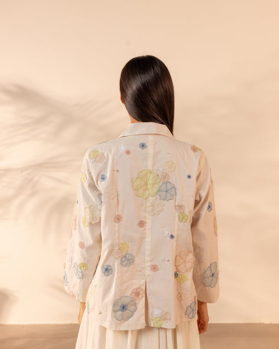 Lush Jacket - Beige + Flamingo Pink