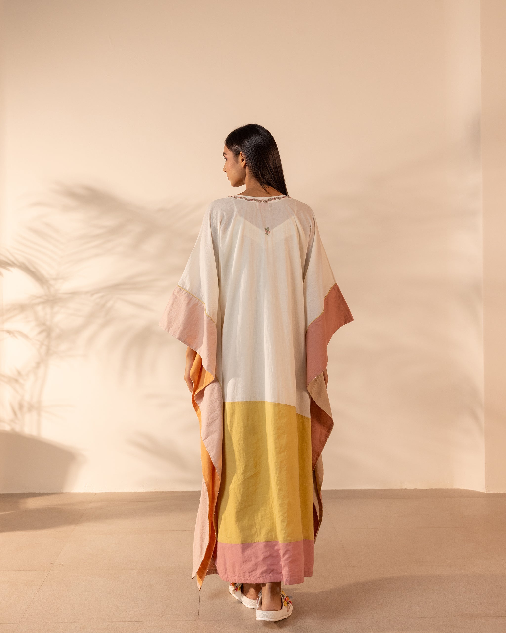 Orange Peel Kaftan - Beige