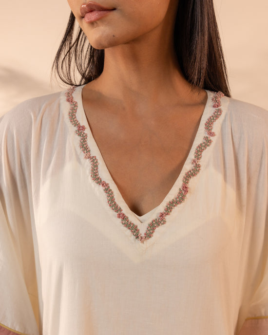 Orange Peel Kaftan - Beige