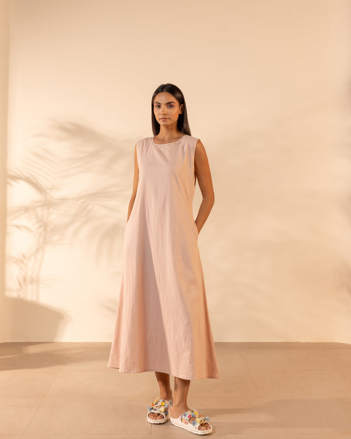 Saffron Sky Dress - Flamingo Pink