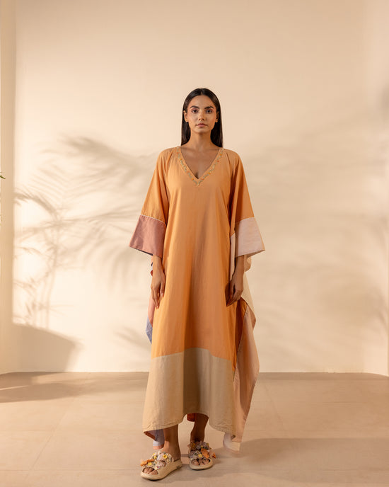 Orange Peel Kaftan - Orange