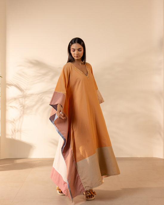 Orange Peel Kaftan - Orange