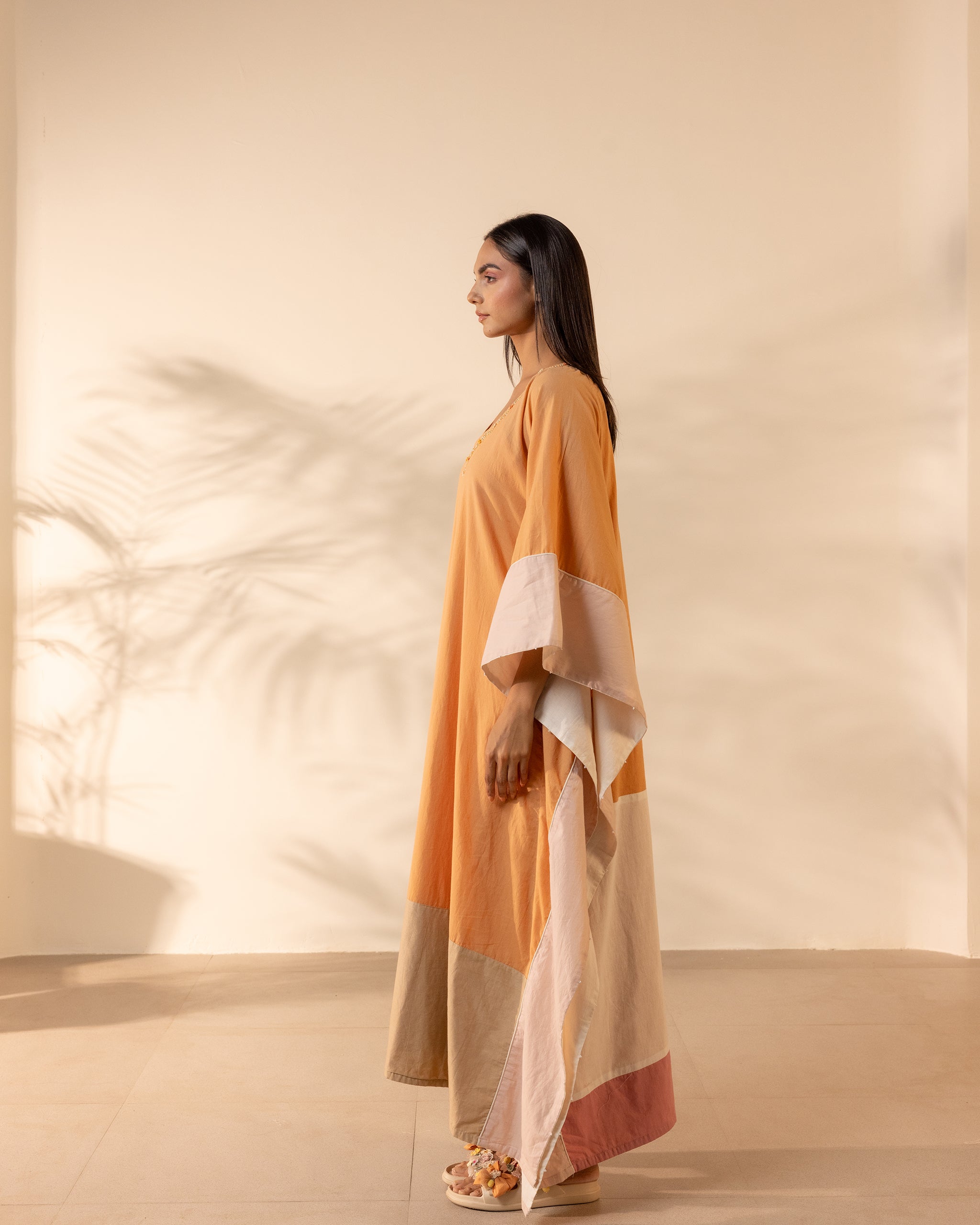 Orange Peel Kaftan - Orange
