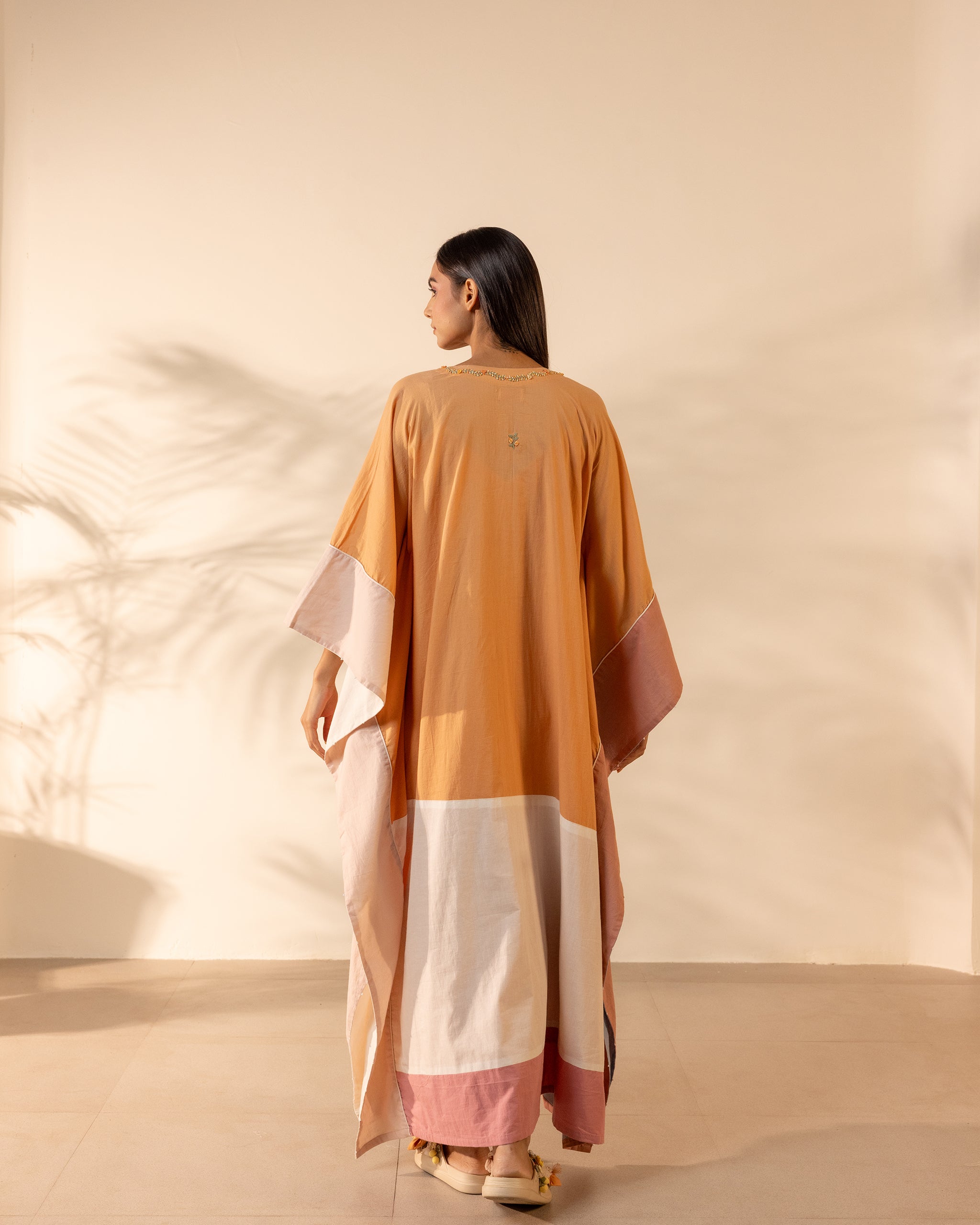 Orange Peel Kaftan - Orange