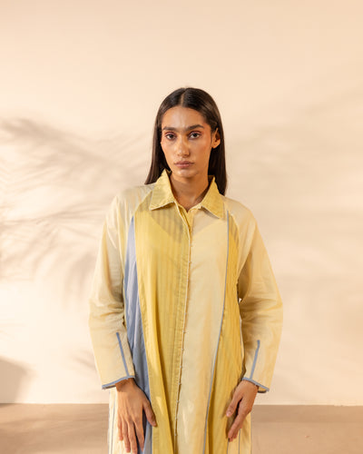 Mango Mist Dress - Blue + Yellow