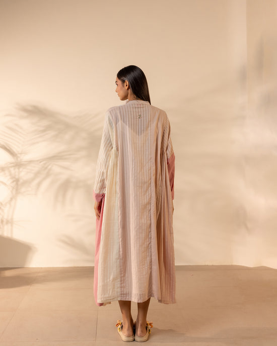 Blush Wind Dress - Pink + Beige