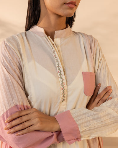 Blush Wind Dress - Pink + Beige