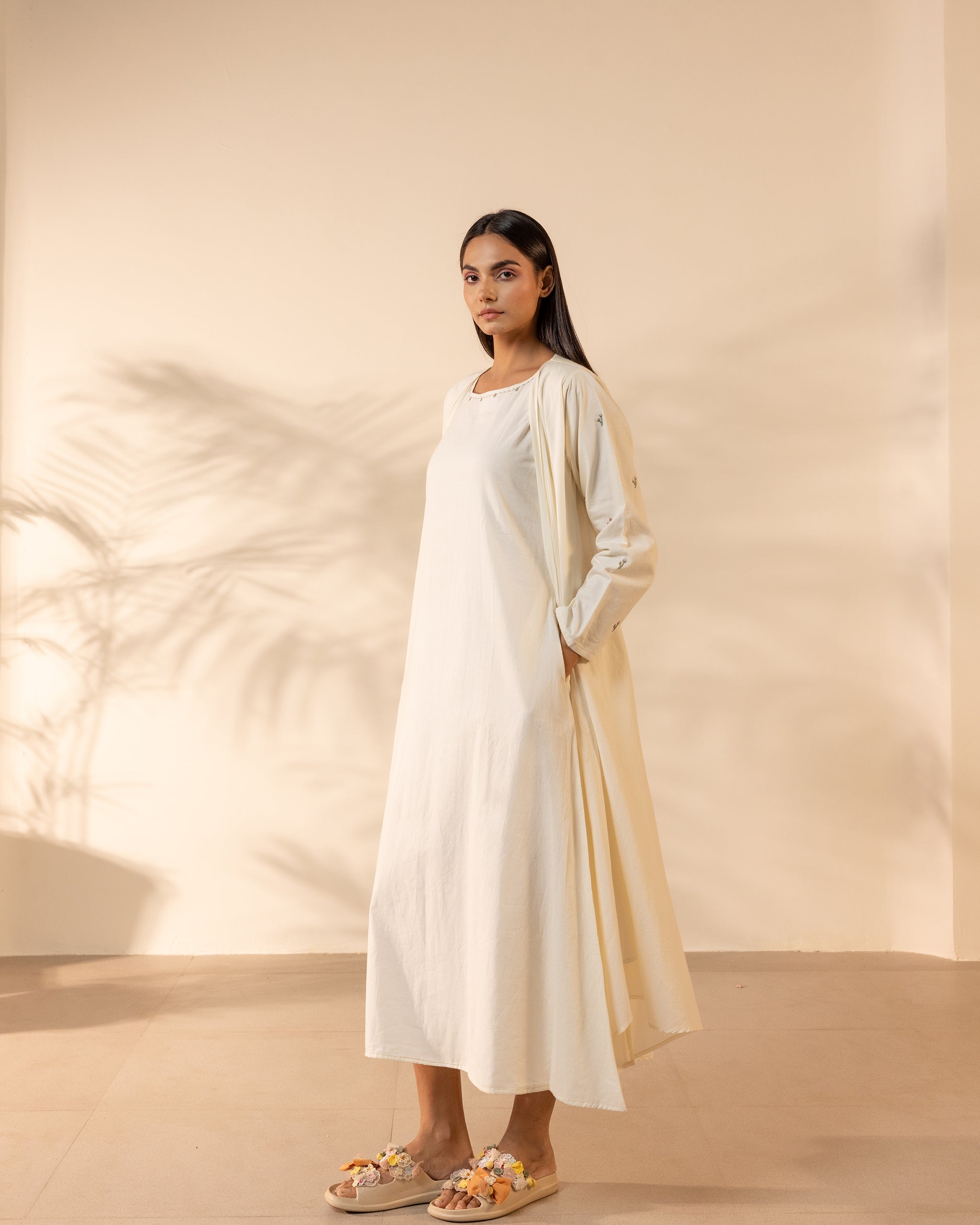 Saffron Sky Shrug - Beige