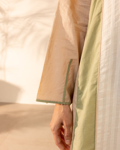 Mango Mist Dress - Beige + Green