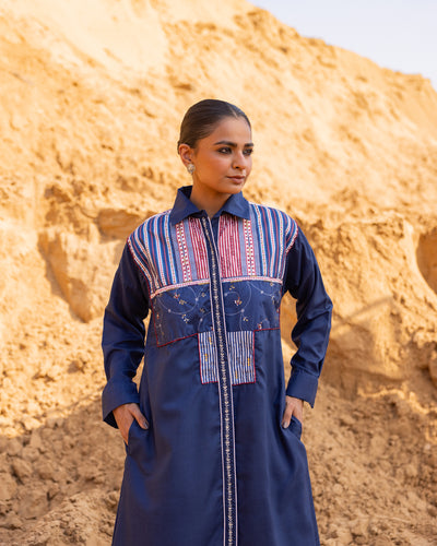 Grida Dress - Indigo Blue