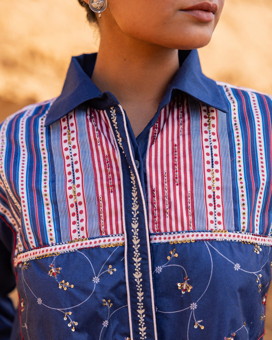 Grida Dress - Indigo Blue