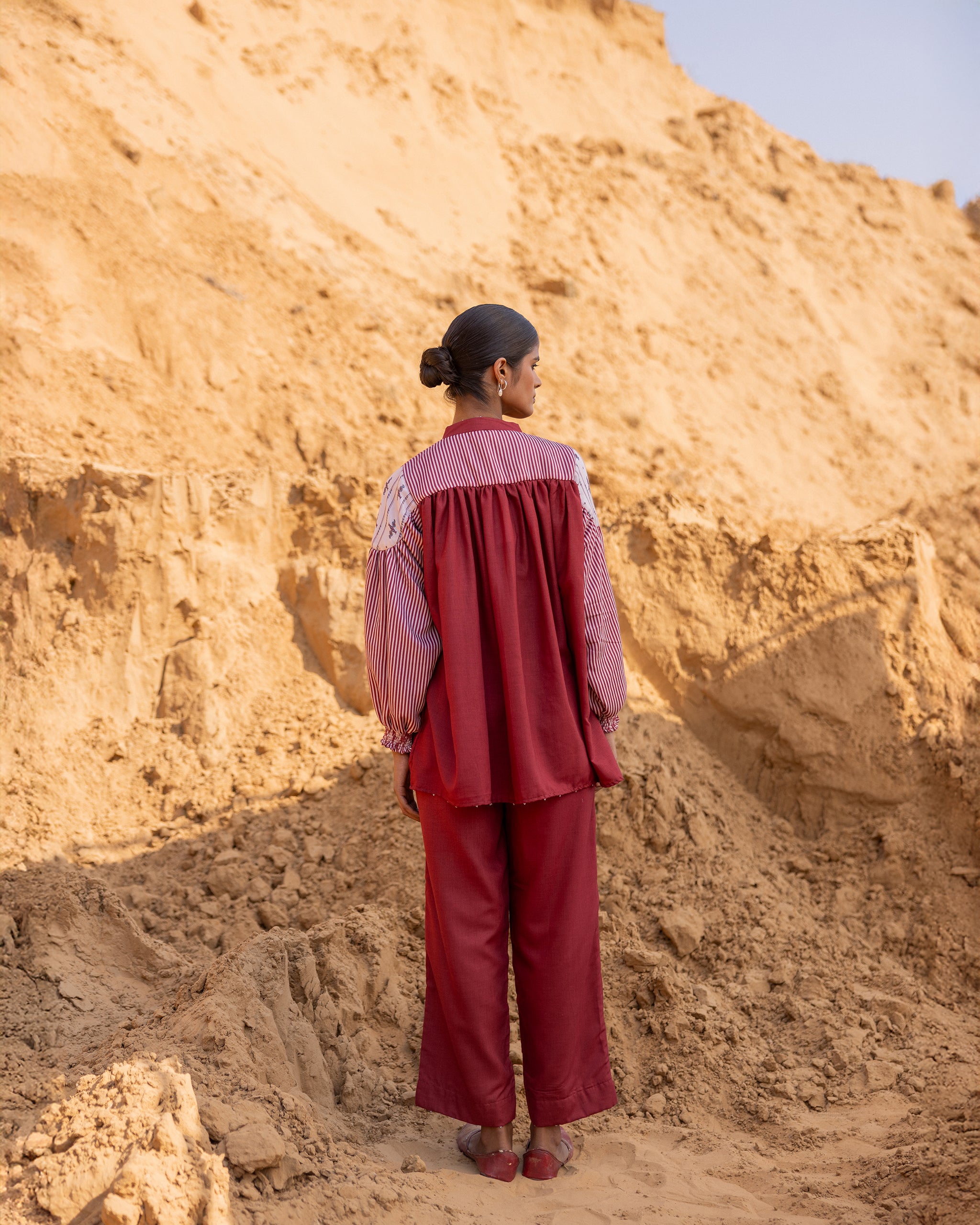 Fract Co-Ord Set - Maroon