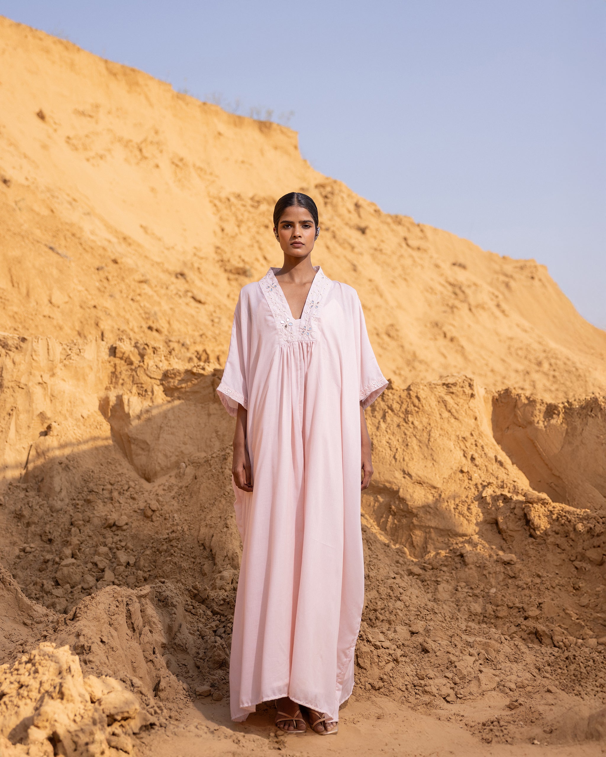 Linear Kaftan - Desert Sand