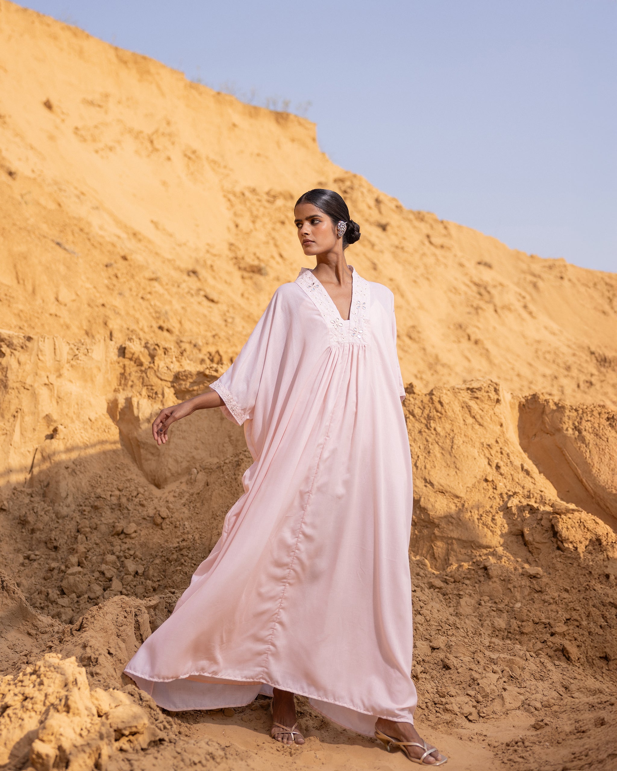 Linear Kaftan - Desert Sand