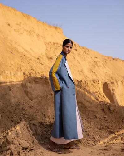 Syntra Dress & Jacket Set - Desert Sand & Normandy