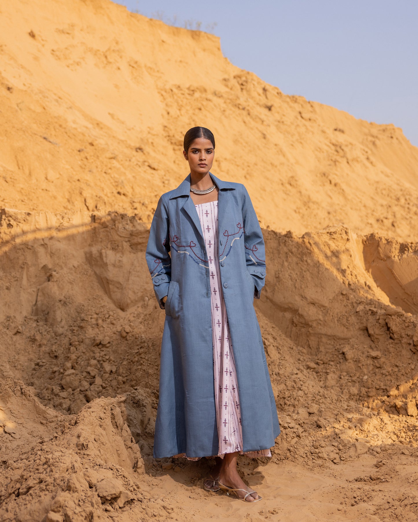 Chrono Dress & Jacket Set - Normandy & Desert Sand