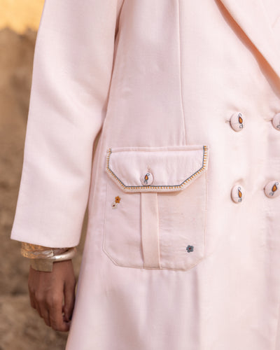 Rhysa Dress & Jacket Set - Desert Sand & Maroon