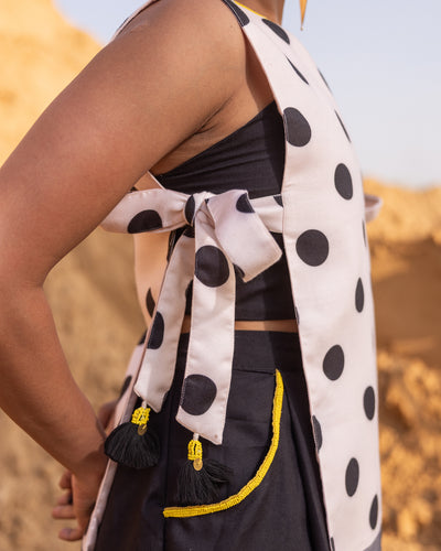 Ayra Co-Ord Set - Black & Desert Sand