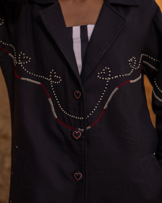 Chrono Dress & Jacket Set - Black