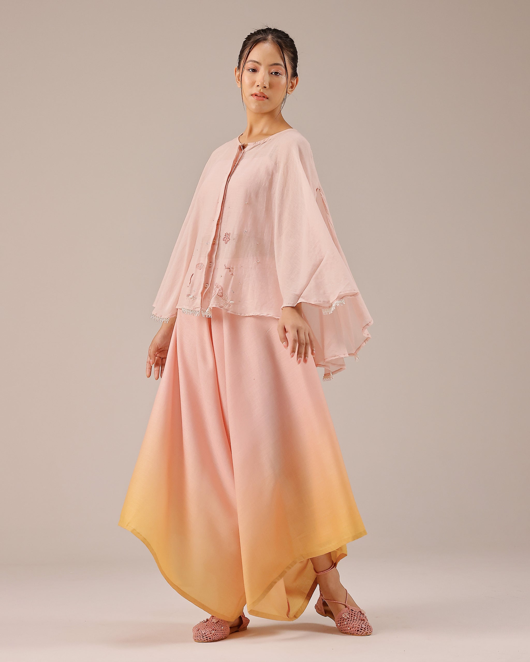 Golden Dune Top Tube Top Pant (Pink)