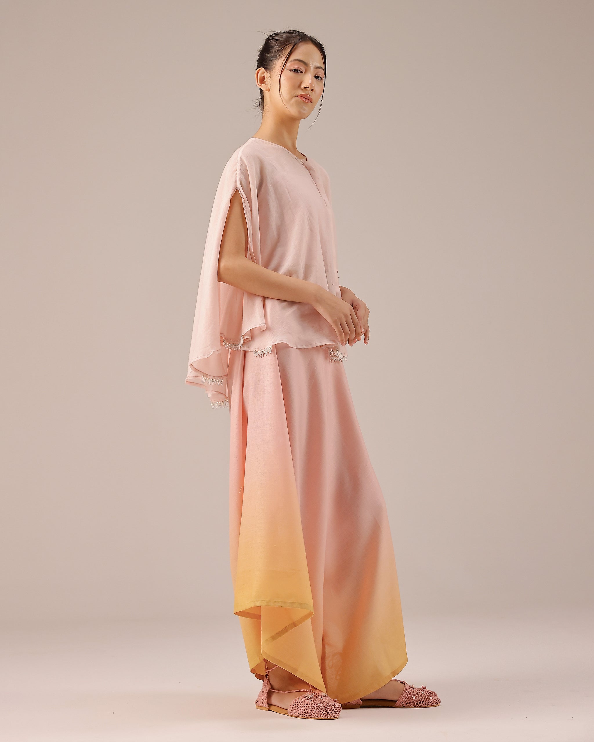 Golden Dune Top Tube Top Pant (Pink)