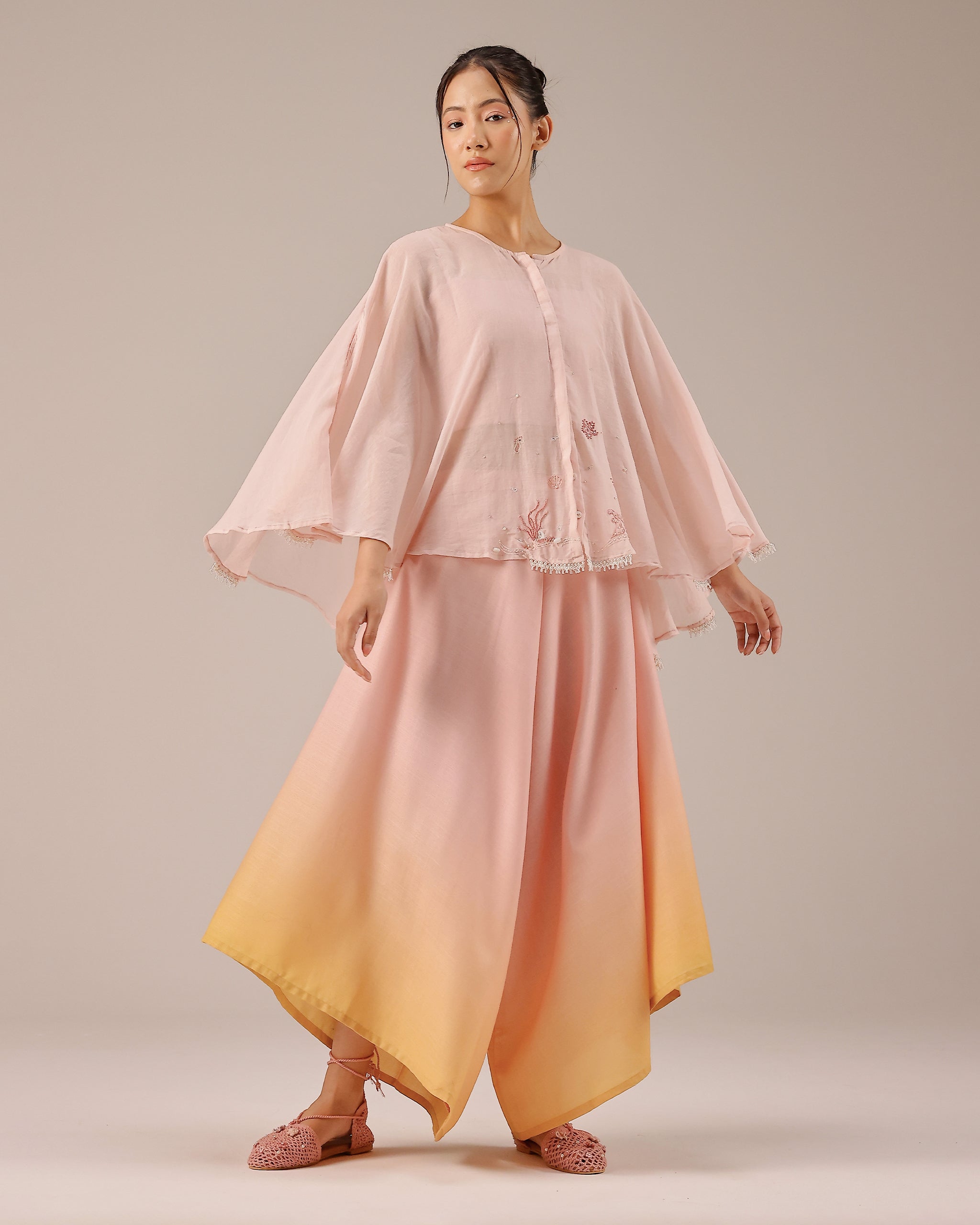 Golden Dune Top Tube Top Pant (Pink)