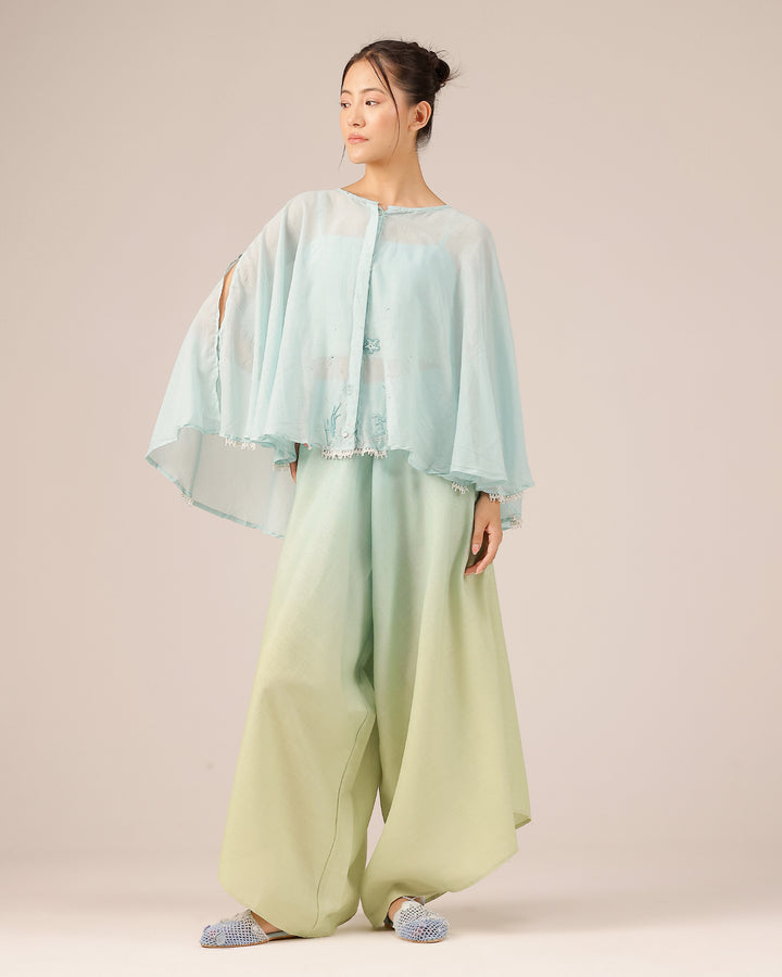 Golden Dune Top Tube Top Pant (Blue)