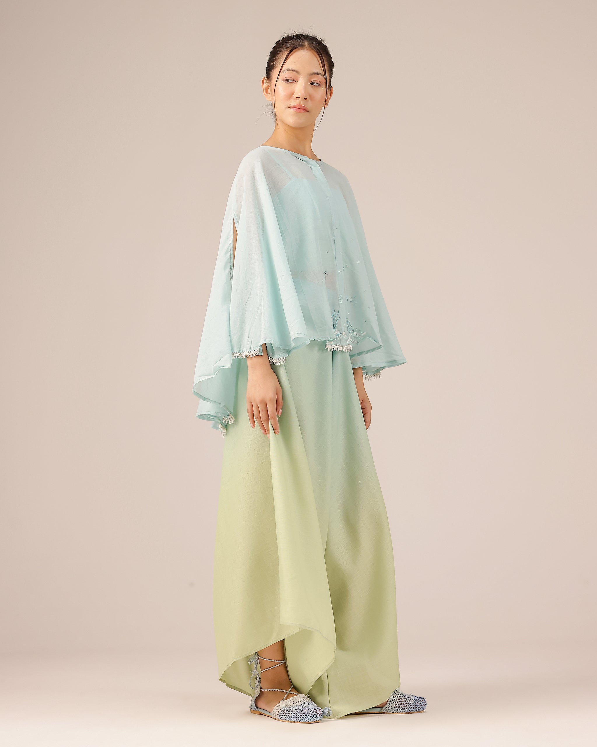 Golden Dune Top Tube Top Pant (Blue)